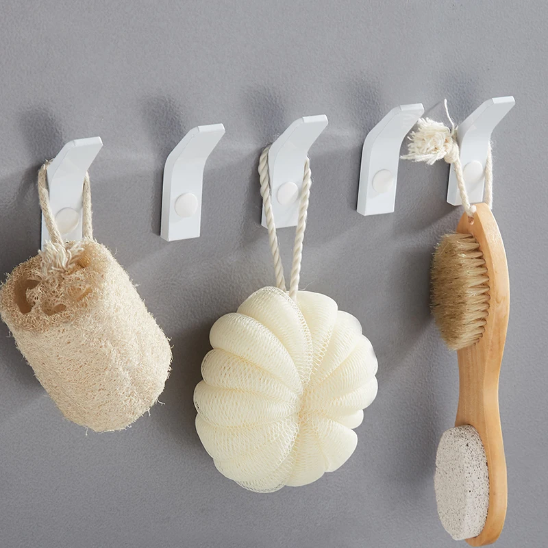 white 5Pcs 5 шт. космические Алюминиевые крючки для халатов настенный крючок для полотенец белый/черный окрашенный крючок для одежды аксессуары для ванной комнаты - Цвет: white 5Pcs