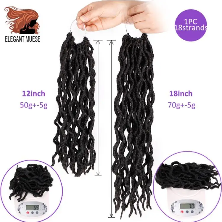 12/18 дюймов crochte косы короткие Faux locs Curly мягких волос синтетические волосы для оплетки удлинитель накладки из натуральных волос для любого Для женщин
