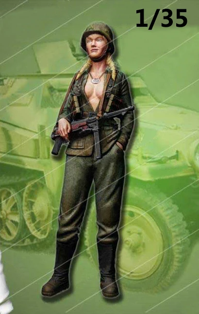 1/35 женский солдатский Конструктор из смолы|Наборы для сборки моделей| |