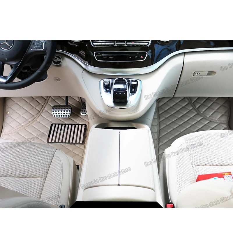 Кожаные коврики для машины mercedes benz v class Valente Vito Metris w447 2014 2020 2019 2018 2017 2021 v260 v220 |