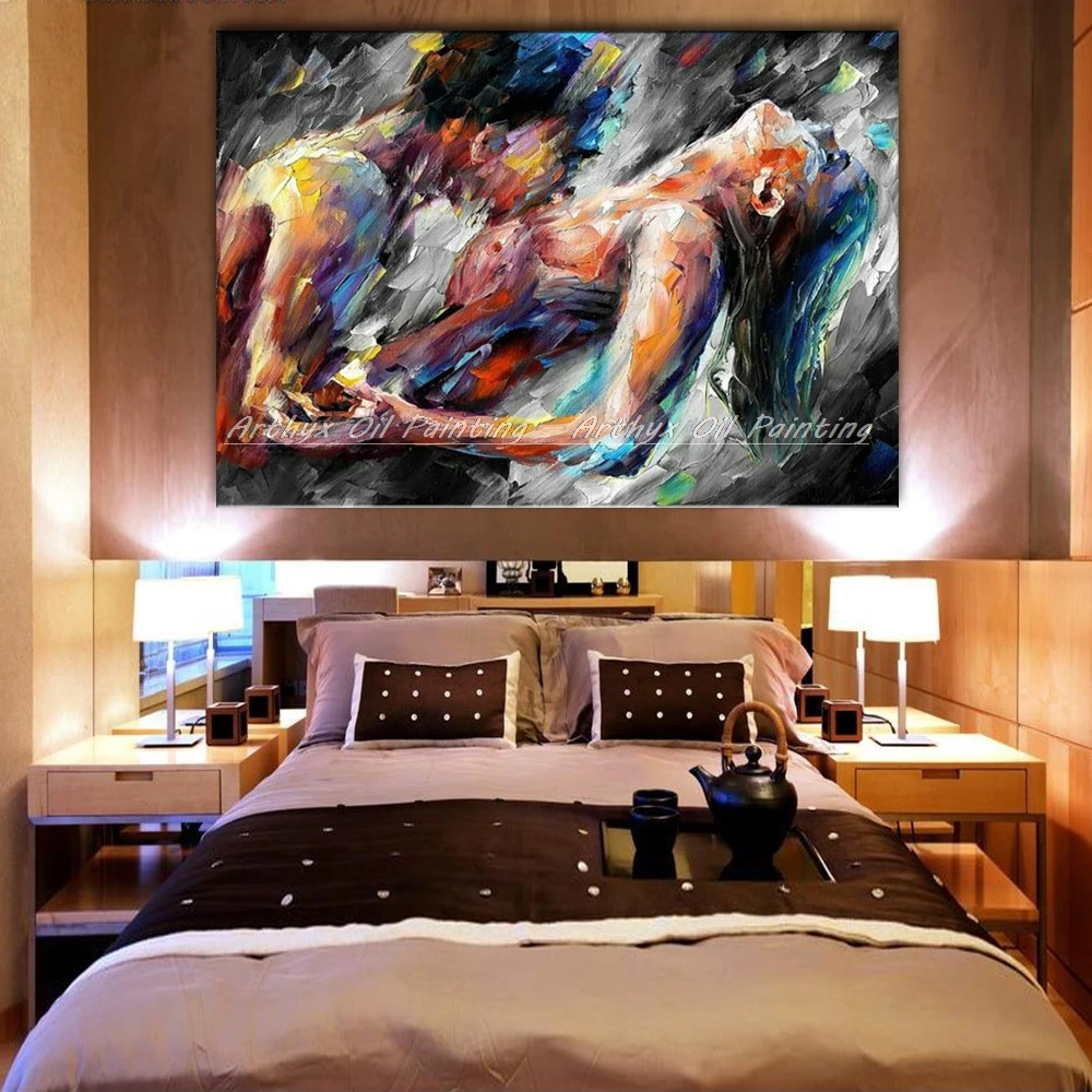 Современные абстрактные настенные картины Arthyx богатая текстура картина маслом