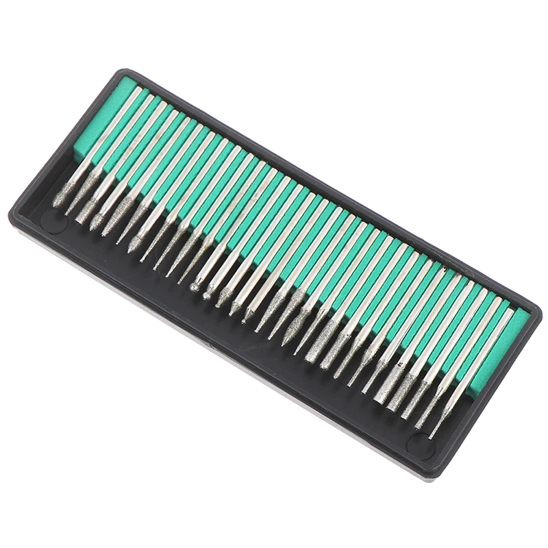 30 шт. 2 5/3 мм алмазные Точечные сверла фотохвостовик шлифовальная игла резьба