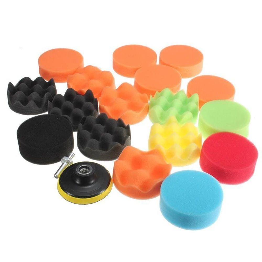Set Polishing Pad Kit Accessories 19Pcs Sponge Reusable Cleaning tools | Автомобили и мотоциклы