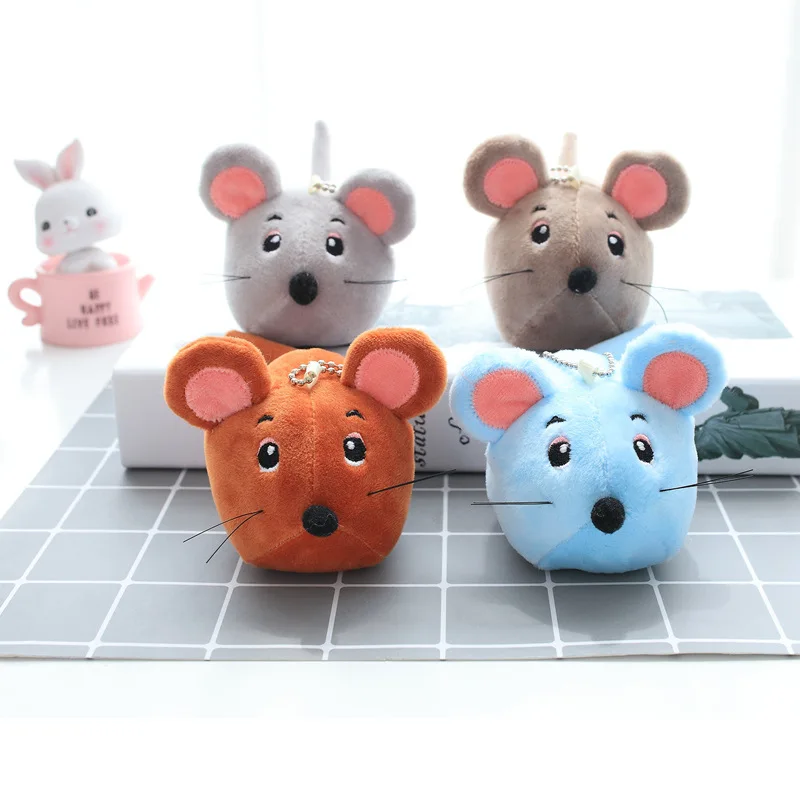 

Small Cute 8-10CM Approx Mouse Toys Stuffed Plush Animal Toy With Key Chain Doll Backpack Toys For Adult & Children
