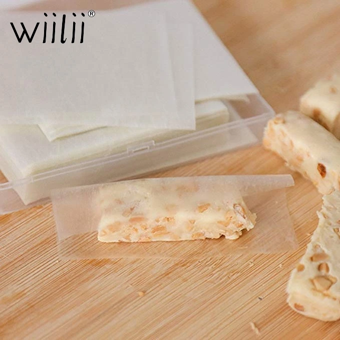 500 шт прозрачная нуга оберточная бумага съедобная клейкая рисовая для выпечки