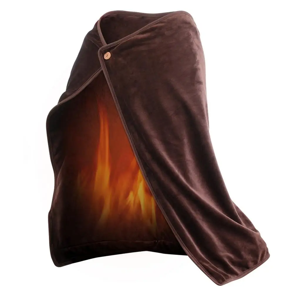 

Heated Blanket Flannel USB Electric Throw Soft Flannel Electric Blanket Electric Blanket Shoulder Christmas Gifts For Couch