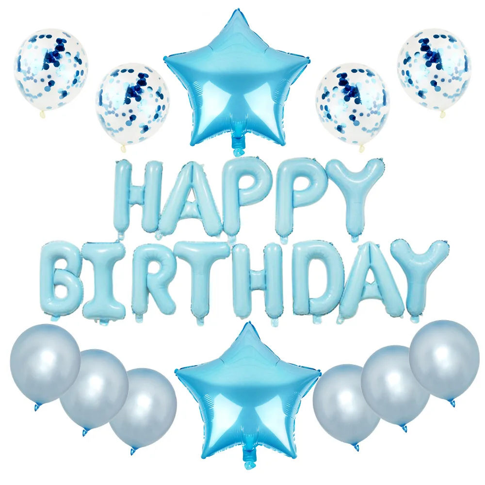 День рождения воздушный шар набор взрыв розовое золото украшение блестки