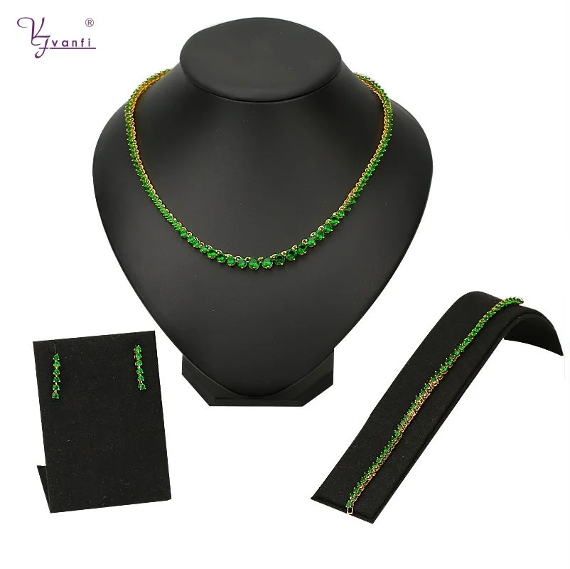 

Kfvanfi black stone necklace tennis bracelet dangle earrings ring for women party zircon jewelry sets