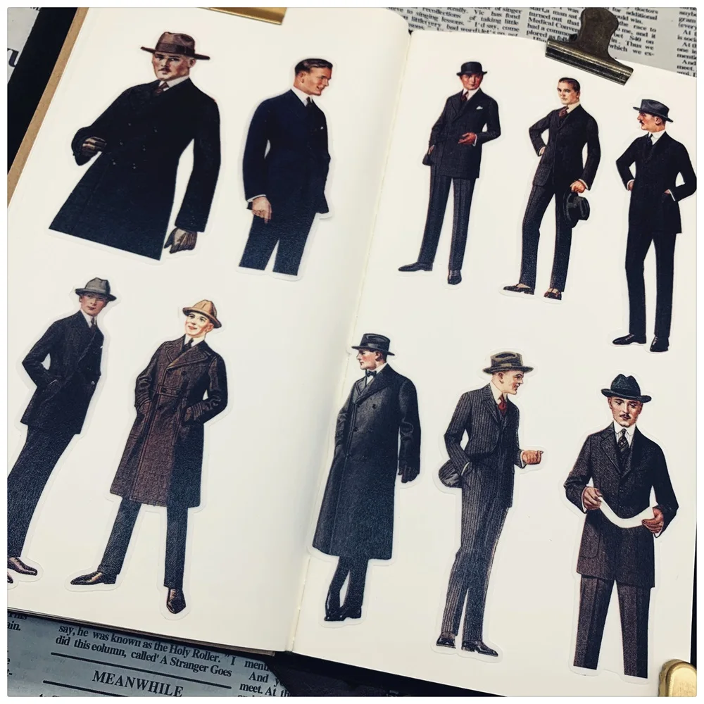 19 шт./упак. 2019 винтажная Мужская наклейка джентльмена Сделай Сам Рукоделие