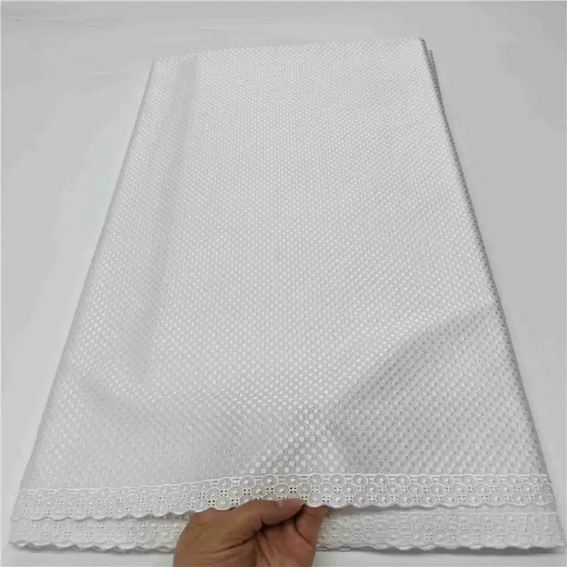 

African Dry Lace 5 Yards Embroidered Lace Fabric Satin Lace With High Quality 2021 African Cotton Lace Fabric For Wom ! HL30926