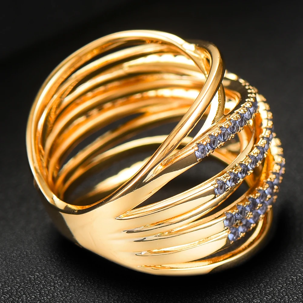 KellyBola лидер продаж роскошное эффектное составное кольцо для женщин