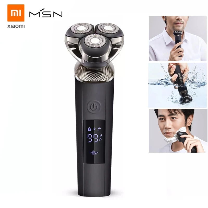 

Новая электробритва Xiaomi MSN Flex, 3 плавающих головки для влажного и сухого бритья, моющиеся лезвия, удобная Водонепроницаемая бритва