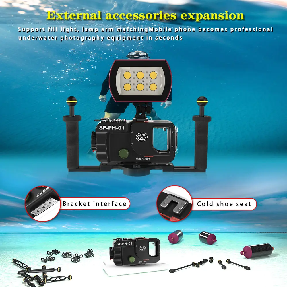 Seafrogs-carcasa impermeable para tel&eacute;fono m&oacute;vil Samsung, HUAWEI, Android, 40 metros, nuevo modelo-1