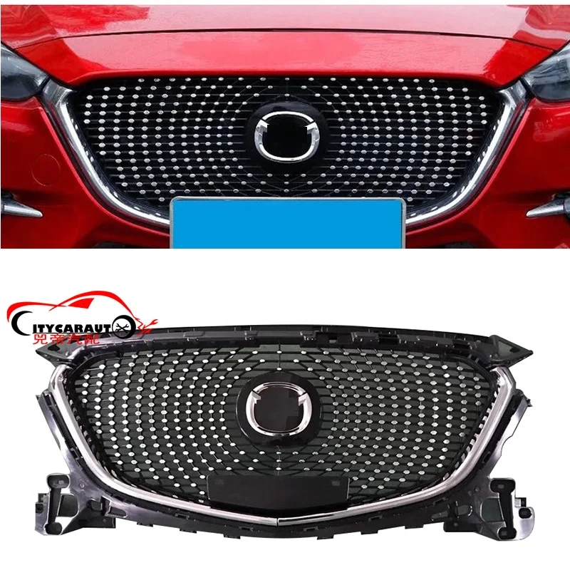 Передний гоночный гриль CITYCARAUTO бампер маска подходит для нового MAZDA 3 AXELA 2017 2018