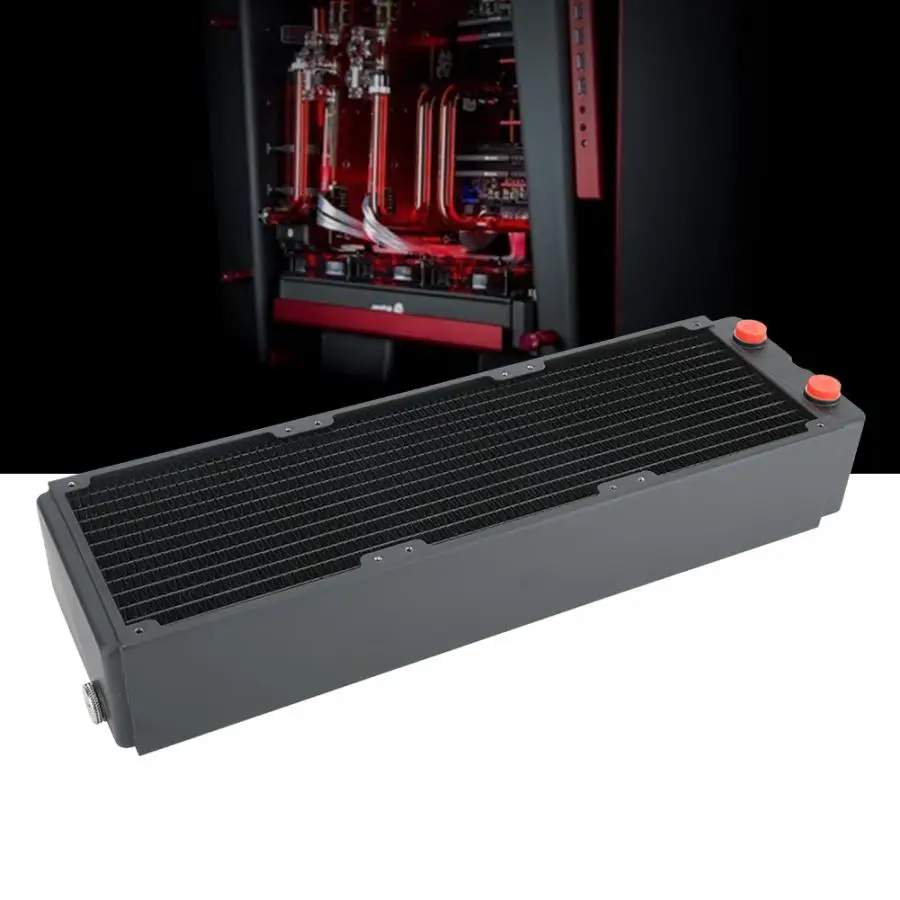 Компьютерный радиатор для водяного охлаждения 3 слоя 12 трубок 65 мм медный