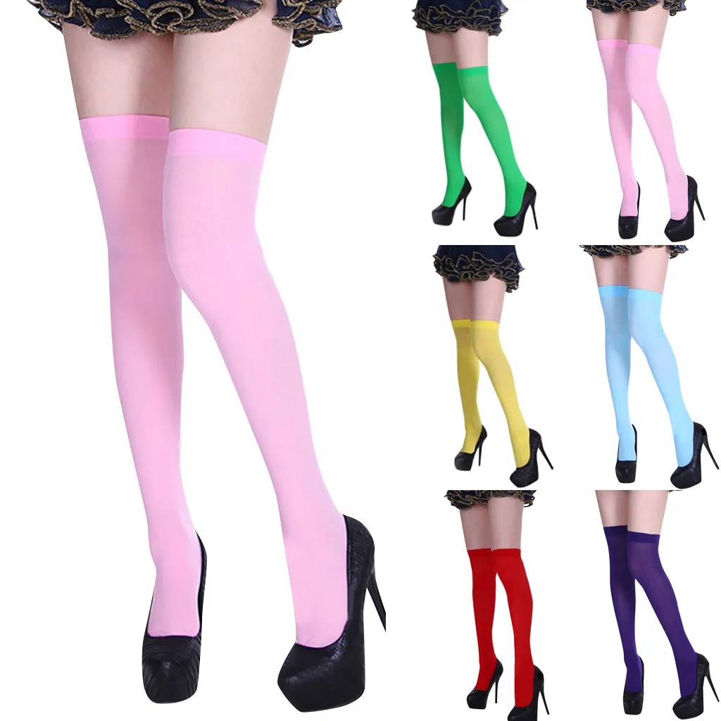 Сексуальные чулки с прозрачным кружевным верхом до бедра для женщин и девушек