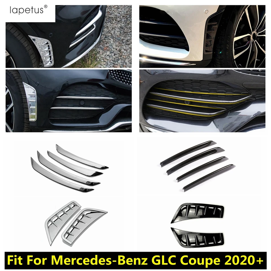 

Front Bumper Fog Lights Lamps Eyelid Eyebrow Strip / Air Inlet Vent Cover Trim Accessories For Mercedes-Benz GLC Coupe 2020 2021