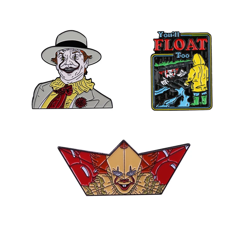 

20 шт./лот AD660, патчвеер, призрак из фильма ужасов, брошь, Мультяшные эмалированные булавки для женщин, мужчин, булавки для рюкзака, Детская бул...