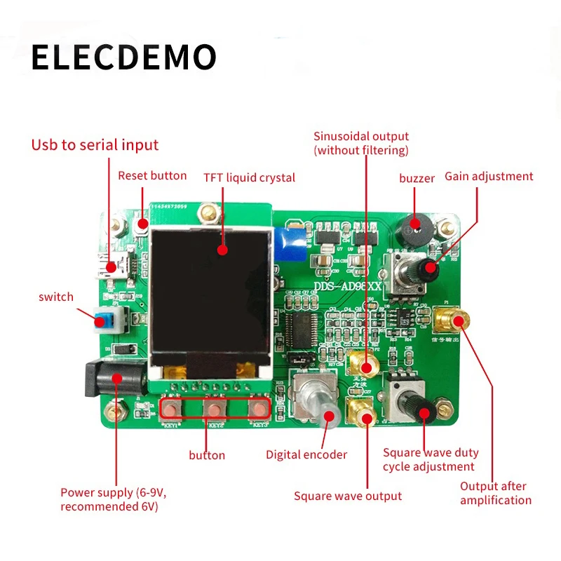 Модуль DDS AD9850 генератор сигналов программа отправки совместима с 9851 функцией