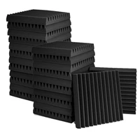 24 pcs acoustic panelacoustic foam boardstudio wedge brickacoustic panel wedges foamfor home and office5x30x30 cm