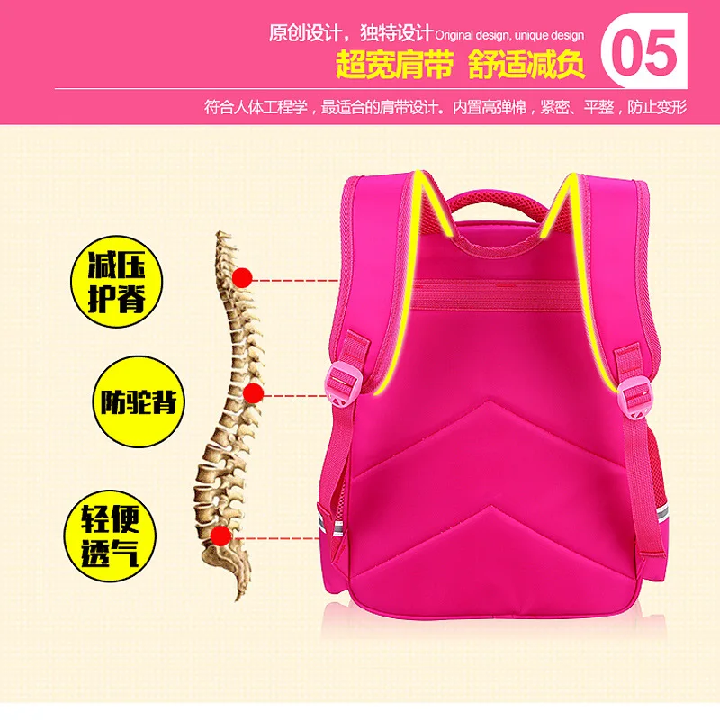 2020 NEW school bag for boys girls children orthopedic backpack kids cartoon print Nylon waterproof book bag primary school bags