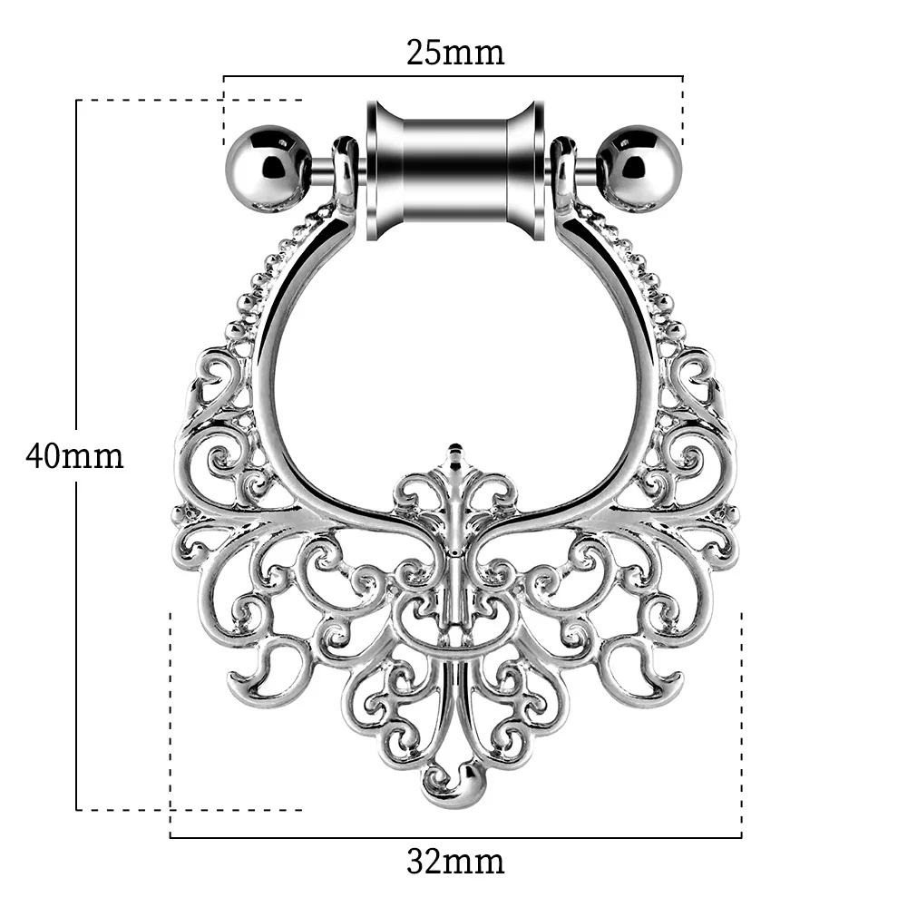 Винтовые ушные сережки из нержавеющей стали Висячие Эспандеры пробки тоннели