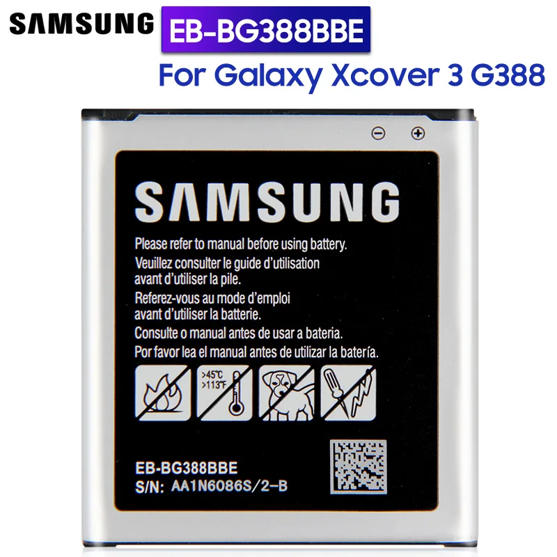 Samsung оригинальный запасной аккумулятор EB BG388BBE для Galaxy Xcover 3 G388 с NFC Аутентичные