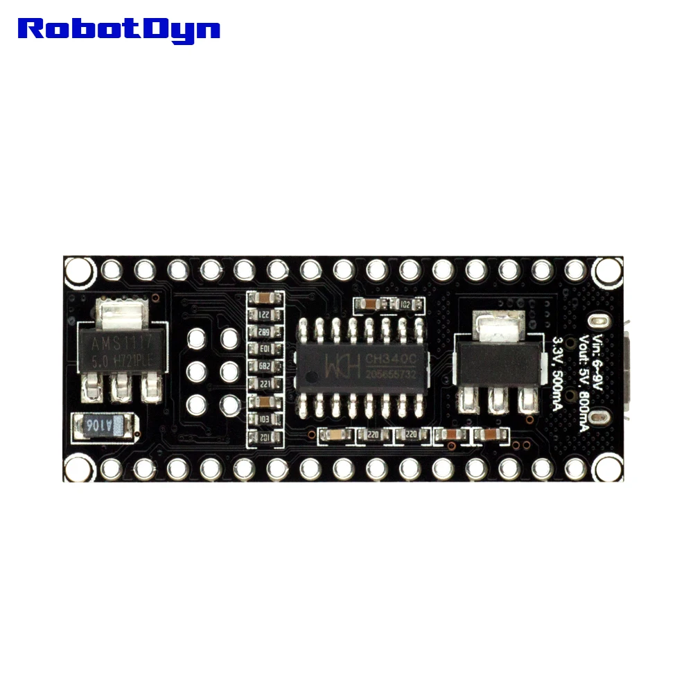 RobotDyn NANO V3 ATmega328, CH340, Micro USB, обновленная версия совместима с Arduino для DIY электронных