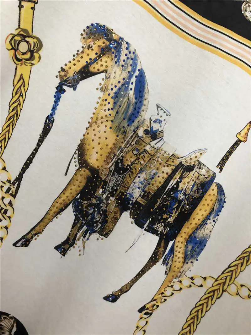 

Summer Quality High Diamonds men T-shirts Hot Fashion retro print Tee Tops C574