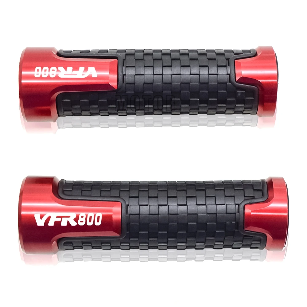 Red Для Honda VFR800/VFR800F/VFR 800 Fi/W1/VTEC универсальная 7/" 22 мм резиновая противоскользящая рукоятка для руля рукоятки на руль - Цвет: Red