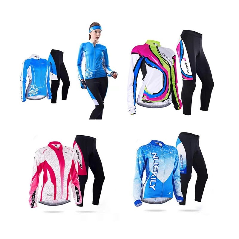 

Free Shipping Fall Cycling Jersey Set Women Long Sleeve Suit 2022 Bicycle Clothes BIB Kit Female Road Bike Clothing MTB Uniform