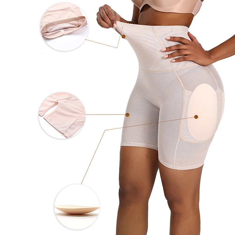 

High Waist Underpants Women Butt Lifter Seamless Shapewear Breathable Fake Buttock Pad Waist Trainer Tummy Control Underwear