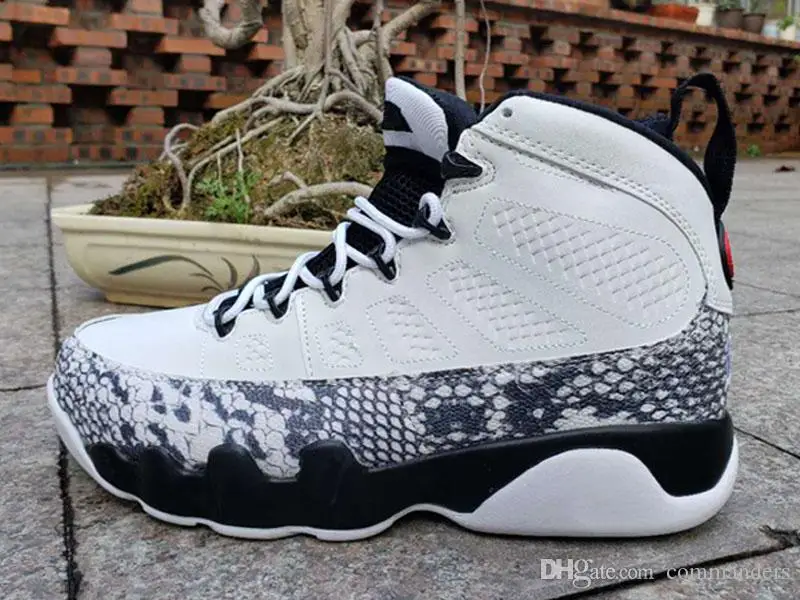 

New Brand Basketball Shoes Racer Grey Snakeskin OG Space Jam Designer Mens Sneakers Male Trainers Retro Sport 9 Gym Red 3M