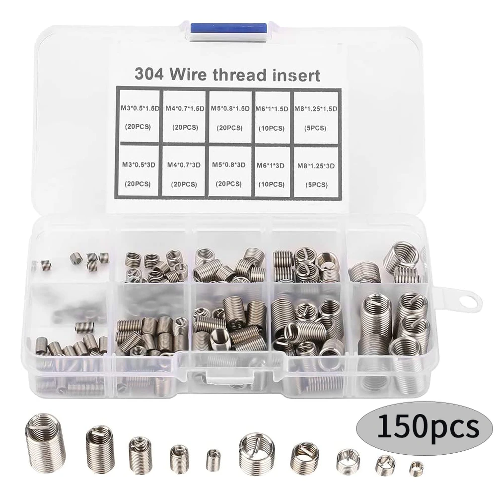 Резьбовая вставка из нержавеющей стали набор для ремонта резьбы M3 M4 M5 M6