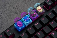 new arrival 1 piece handmade resin keycap purple blue resin handmade individuality keycap for mx switch mechanical keyboard