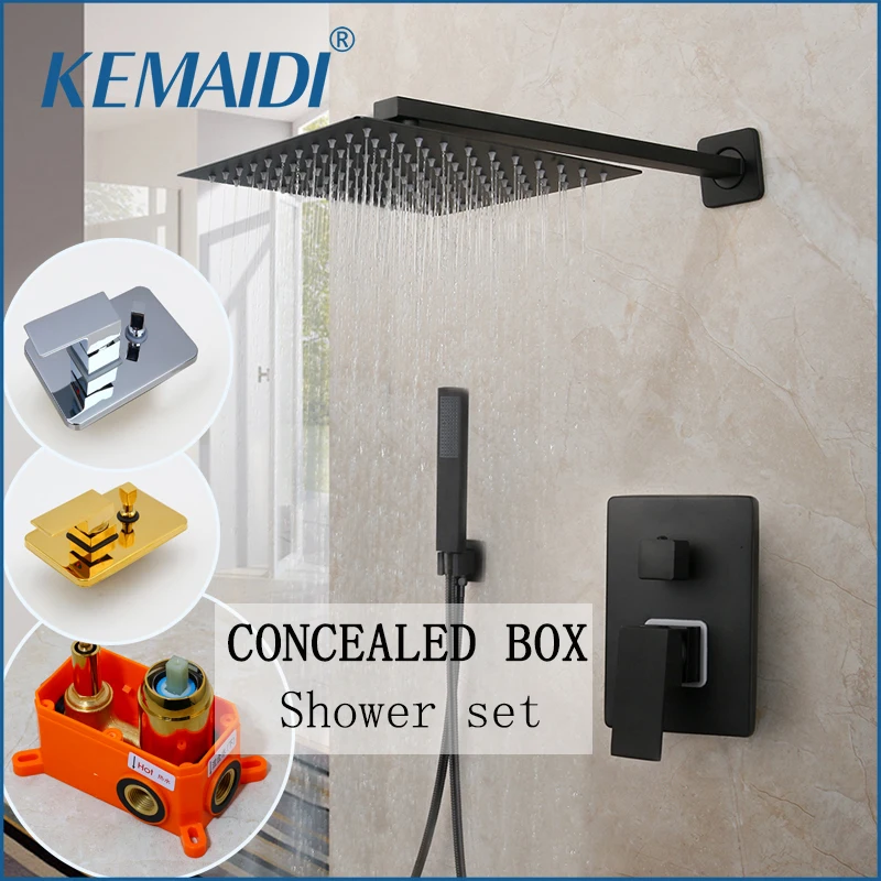 KEMAID черный 8 12 16 дюймов душевая ливневая насадка для душа и ванной смеситель ванны