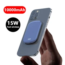 10000mAh NEW Portable Mini Magnetic Wireless Power Bank For iPhone 13 12 Pro Max 15W Fast Charger Mobile Phone External Battery