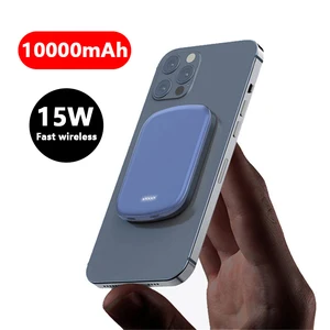 10000mah new portable mini magnetic wireless power bank for iphone 13 12 pro max 15w fast charger mobile phone external battery free global shipping