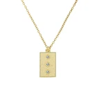 Автоклав реальные 925 Серебряное ожерелье квадратный трех-конечная звезда ожерелье для женщин 2020 Ювелирное Украшение, золото 18 карат, прекрасный ожерелье бижутерия