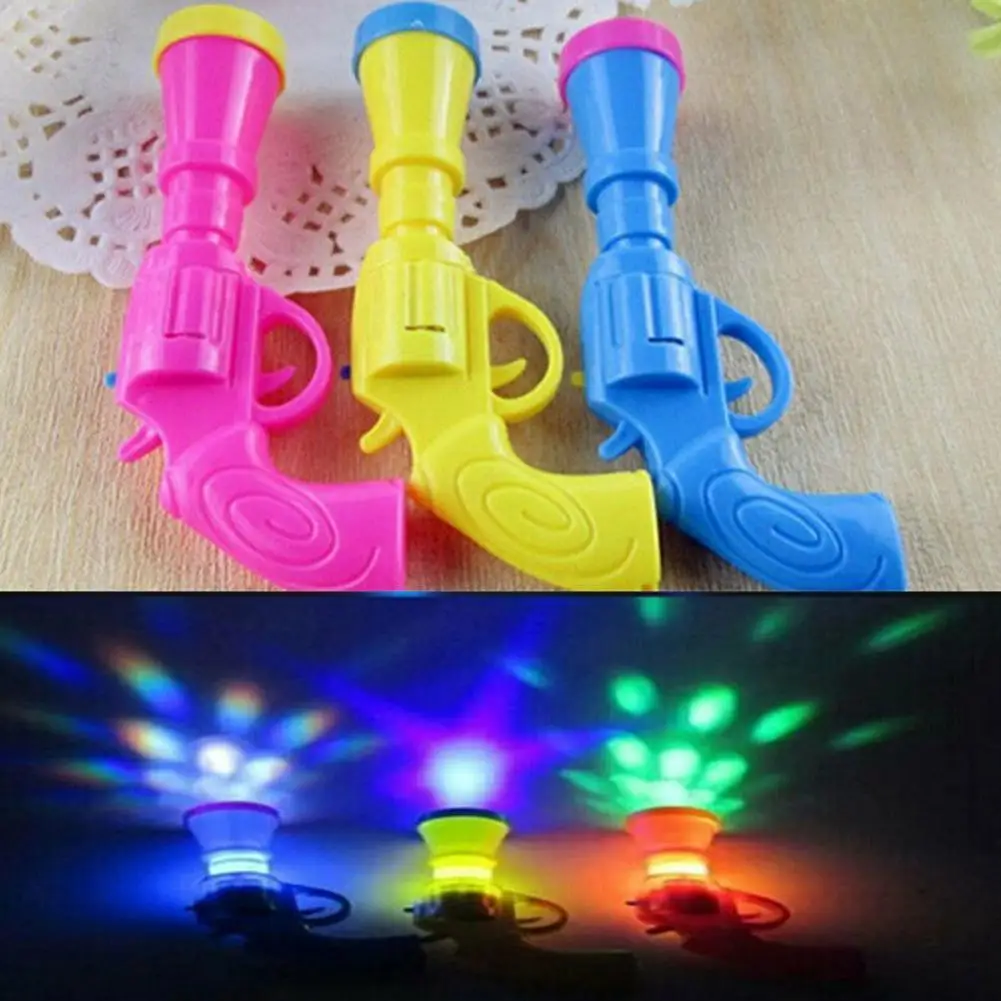 

1pcs Children Glowing Projection Small Pistol Toy Led Flash Projection Small Pistol Glowing Toy Kids Birthday Gifts Random Color