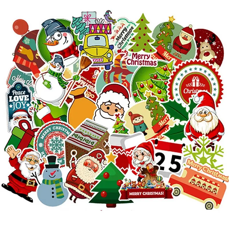 10 Вт 30 50 шт./упак. с изображениями героев мультфильмов Рождественская тематика