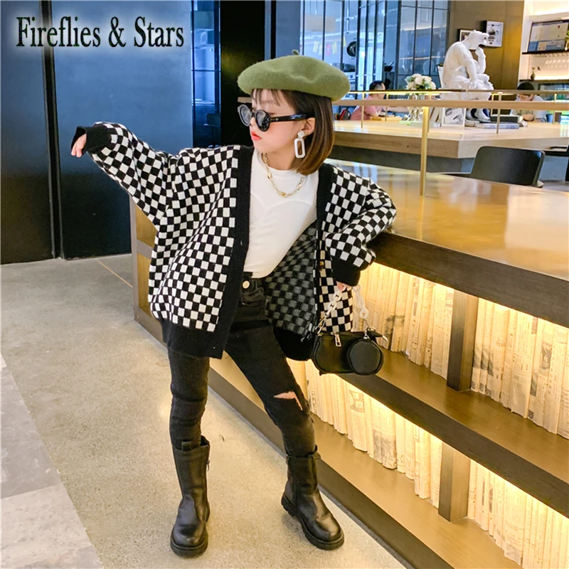 Весенне осенний кардиган для девочек Вязаная Детская куртка Детское пальто