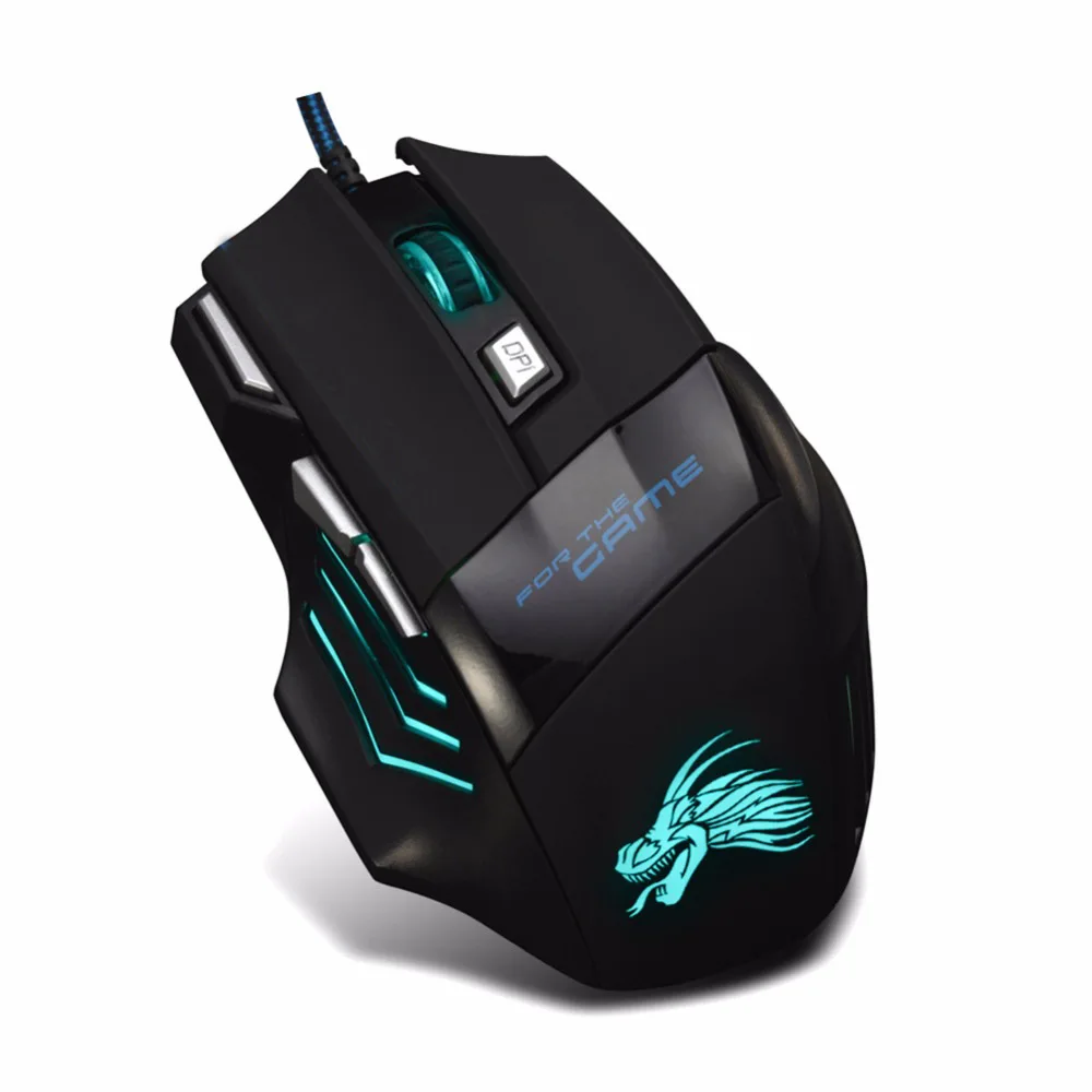 

5500 DPI Optical USB Wired Mouse LED Blight Gaming Mouse Professional 7 Button Mouse Mice for Gamer PC Laptop Computer
