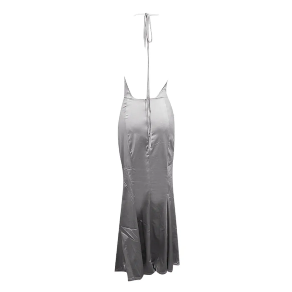 Женское платье Vestido Sukienki Сексуальное Вечернее Бальное Платье с открытой спиной