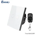 Настенный сенсорный выключатель Esooli, стандарт ЕСВеликобритании, 1 банда, RF433, беспроводной светильник для умного дома