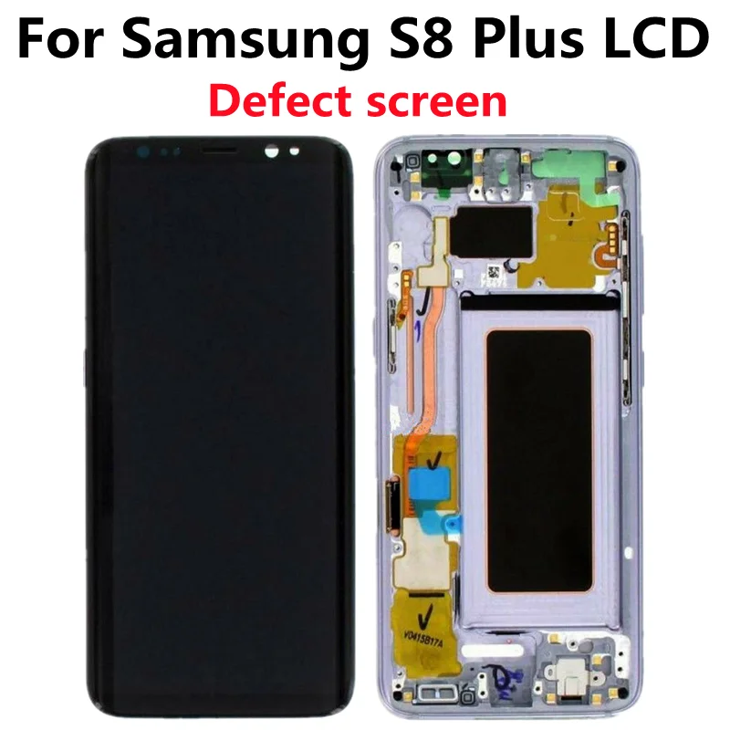 

Original For Samsung Galaxy S8+ LCD G955 G955U With Frame Super Amoled Touch Screen S8 Plus Touch Screen Assembly Defect screen