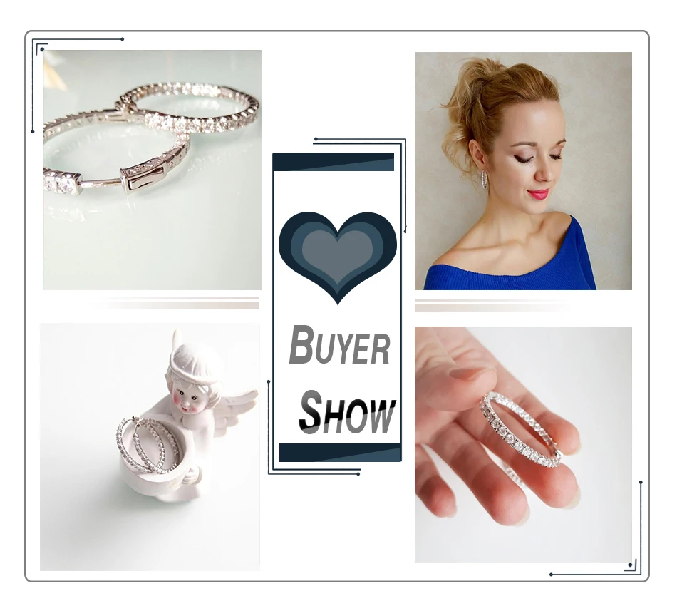 Женские серьги-кольца с фианитами винтажные большие DOE137 |