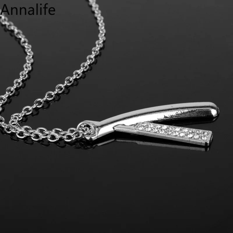 Новинка 2019 ожерелья с подвесками в виде бритвы мужские ювелирные изделия форме