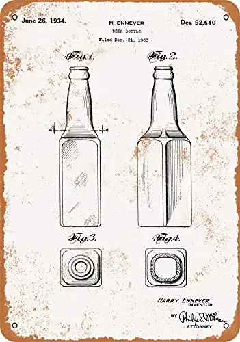 

Metal Sign - 1932 Beer Bottle Patent - Vintage Look