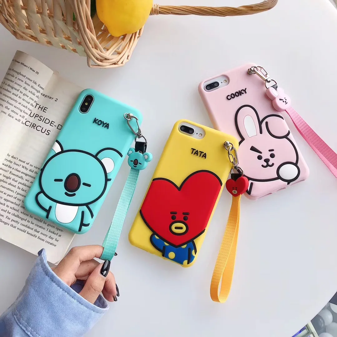 INS корейский мультяшный милый молодежный чехол для iphone 11 pro X Xs MAX 6 s 7 8 plus роскошный 3D однотонный пуленепробиваемый Мягкий силиконовый чехол